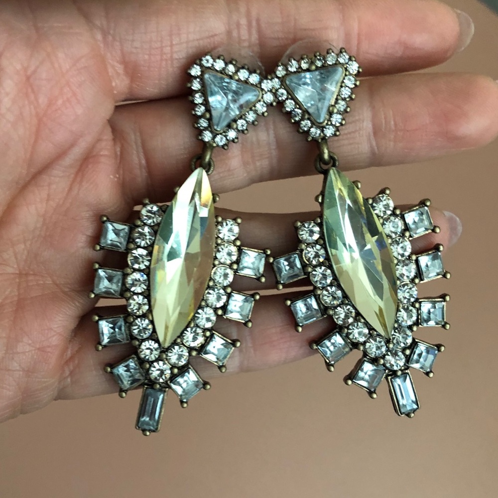BaubleBar Clear & Champagne (faux)Diamond Earrings